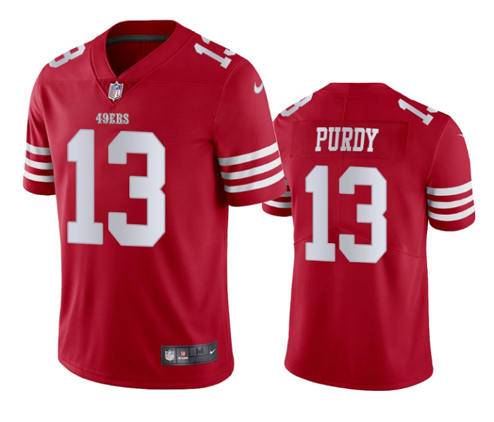 Men's San Francisco 49ers #13 Brock Purdy Red Vapor Untouchable Limited Stitched Football Jersey
